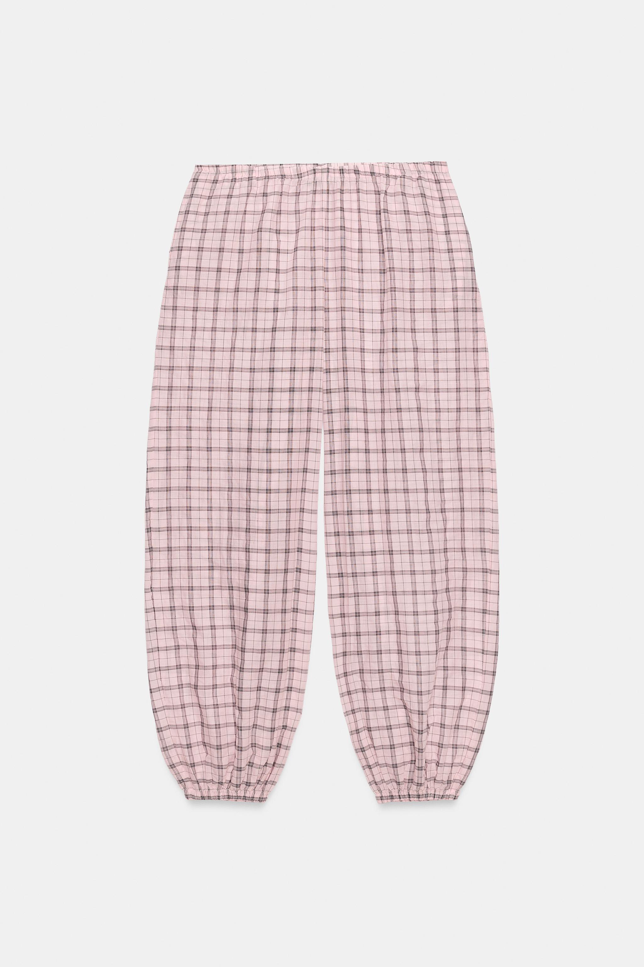 ZW COLLECTION PLAID BALLOON PANTS